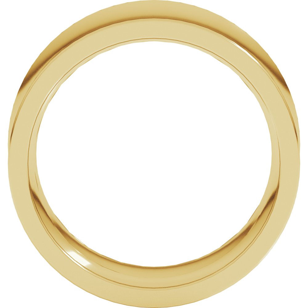 10K Yellow Gold 10 mm Comfort-Fit Concave Band Size 4.5