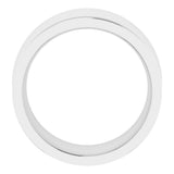 14K White 10 mm Concave Comfort Fit Band Size 7