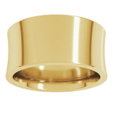 10K Yellow Gold 10 mm Comfort-Fit Concave Band Size 4.5