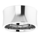 Sterling Silver 10 mm Comfort-Fit Concave Band Size 7.5