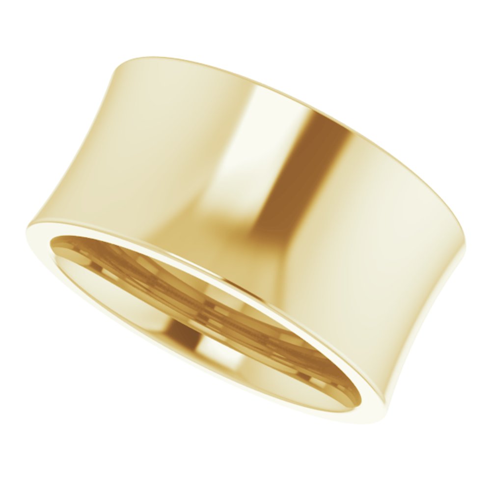 10K Yellow 10 mm Comfort-Fit Concave Band Size 4.5