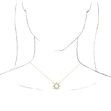 14K Yellow 3/8 CTW Natural Diamond Circle 18" Necklace