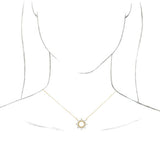 14K Yellow Gold 3/8 CTW Natural Diamond Circle 18" Necklace