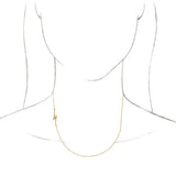 14K Yellow Lightning Bolt 16" Necklace