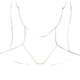 14K Yellow 1/4 CTW Natural Diamond Bar 16" Necklace