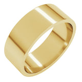 14K Yellow Gold 7 mm Flat Band Size 7
