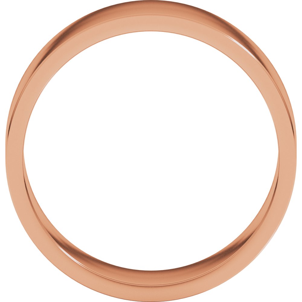 10K Rose 7 mm Flat Band Size 9.5