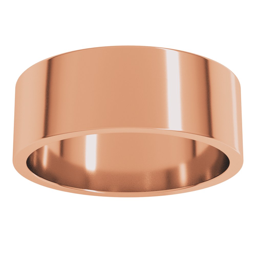 14K Rose Gold 7 mm Flat Band Size 11