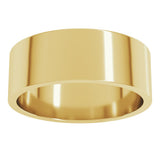 10K Yellow Gold 7 mm Flat Band Size 8.5