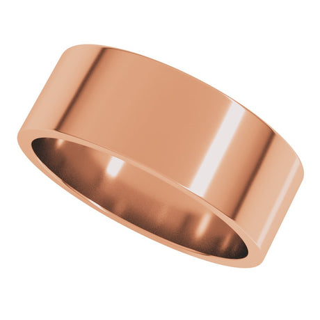 14K Rose Gold 7 mm Flat Band Size 11