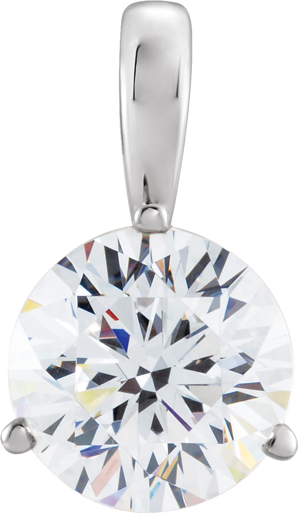 14K White 1/3 CT Lab-Grown Diamond Pendant 