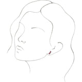 14K White Gold Natural Ruby Ear Climbers