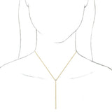 14K Yellow Gold 1/5 CTW Natural Diamond Bar 15-17" Y Necklace