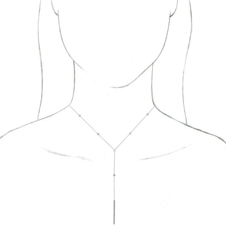 14K White 1/3 CTW Natural Diamond Bar 15-17" Y Necklace