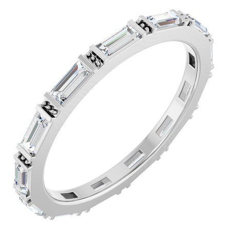 14K White 5/8 CTW Lab-Grown Diamond Eternity Band Size 7