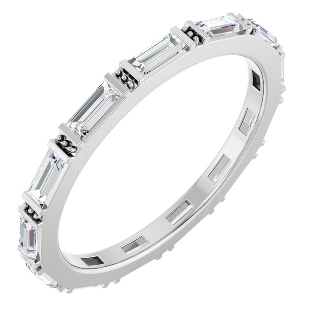14K White 5/8 CTW Lab-Grown Diamond Eternity Band Size 7