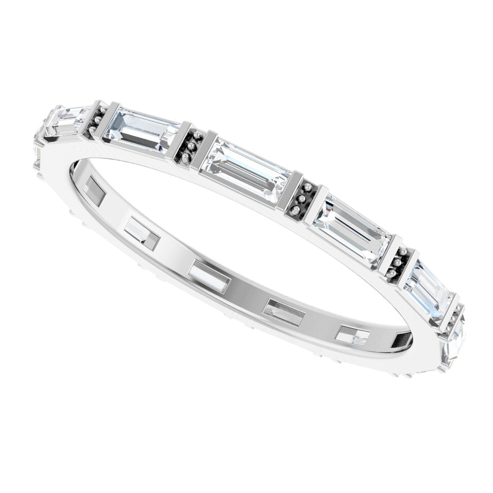 14K White 5/8 CTW Lab-Grown Diamond Eternity Band Size 7
