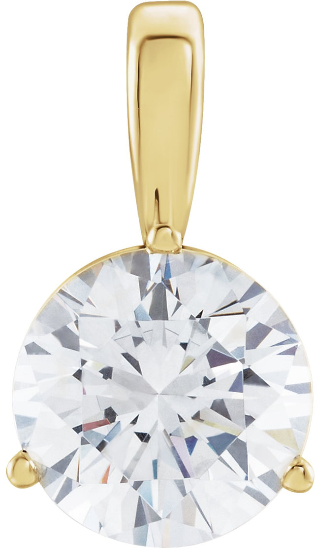 14K Yellow 1/2 CT Lab-Grown Diamond Pendant 