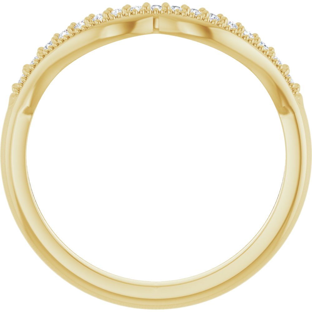 14K Yellow 1/10 CTW Natural Diamond Contour Band