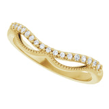 14K Yellow 1/10 CTW Natural Diamond Contour Band