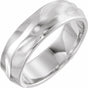 10K White Gold 6 mm Textured Band Size 11