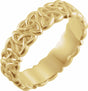 14K Yellow Gold 6 mm Celtic-Inspired Band Size 7