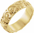 10K Yellow Gold 6 mm Sculptural Band Size 9.5