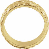 14K Yellow Gold 6 mm Sculptural Band Size 10