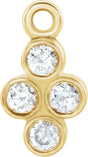 14K Yellow 1/8 CTW Natural Diamond Dangle