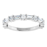 Platinum 3/4 CTW Natural Diamond Anniversary Band