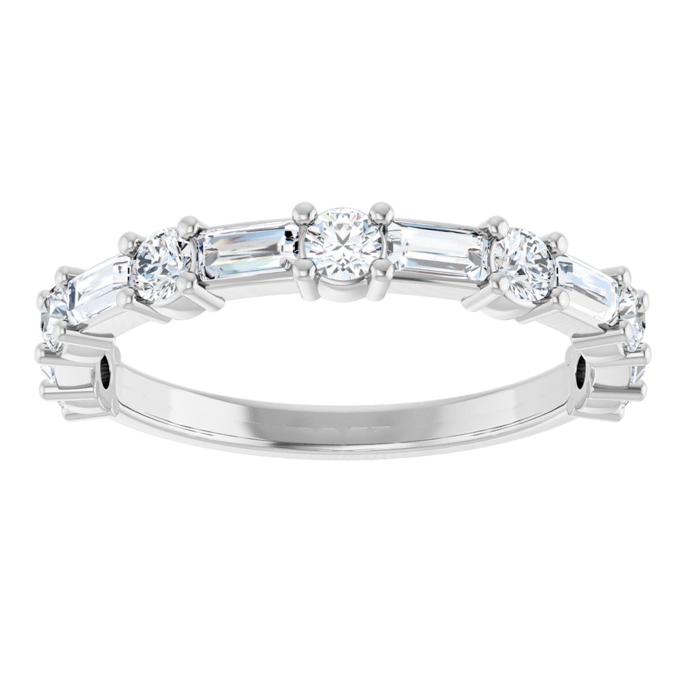 14K White 3/4 CTW Natural Diamond Anniversary Band