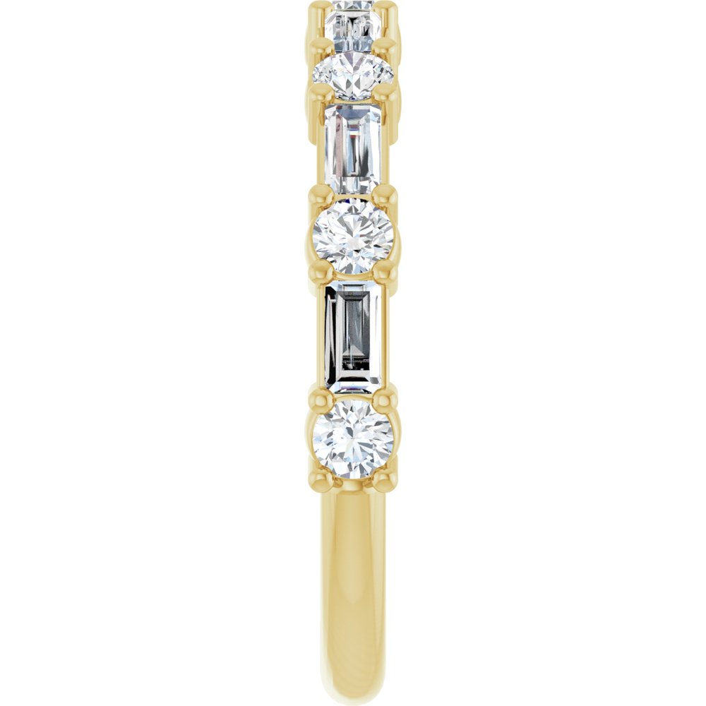 14K Yellow 3/4 CTW Lab-Grown Diamond  Anniversary Band