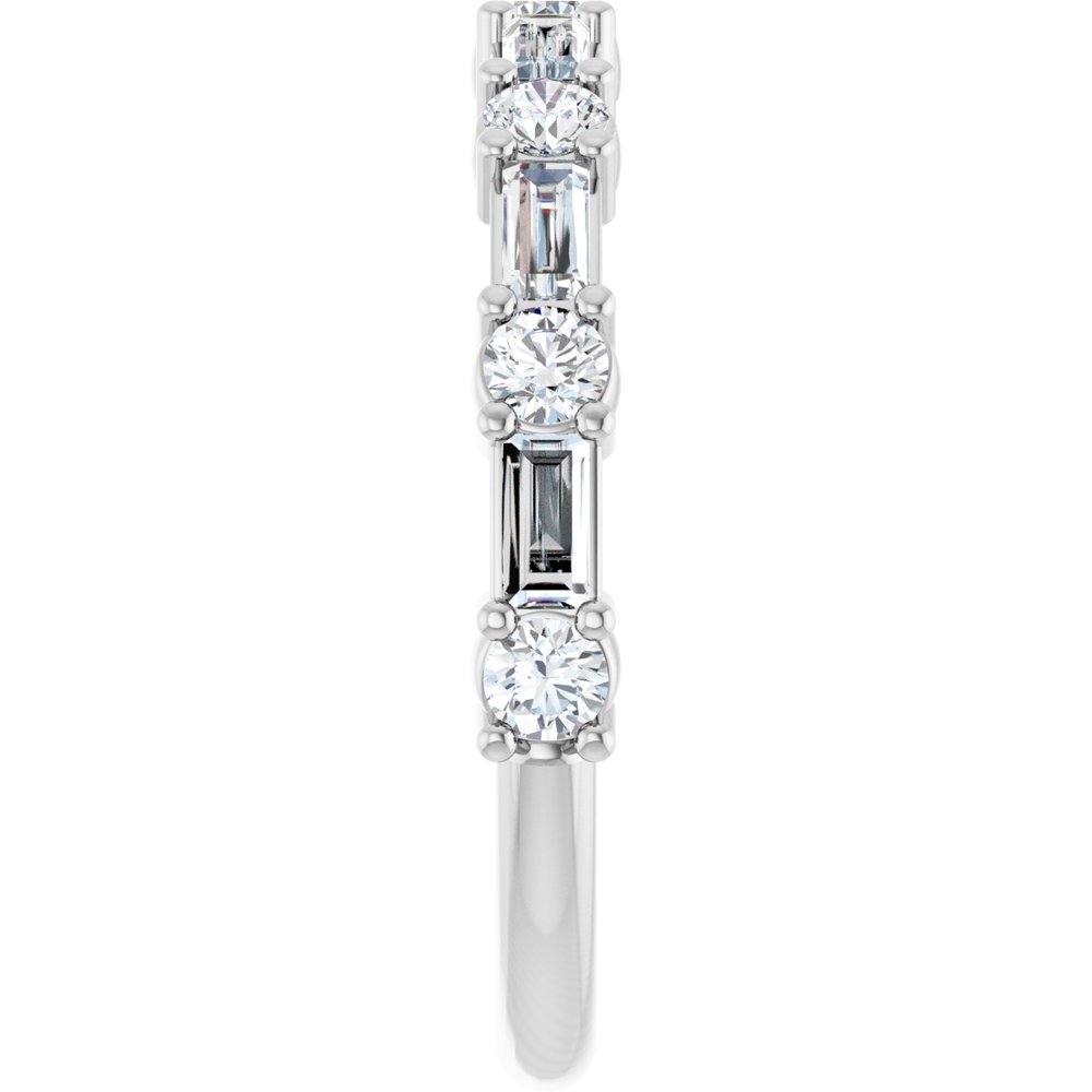 Platinum 3/4 CTW Natural Diamond Anniversary Band