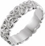 Sterling Silver 6 mm Celtic-Inspired Band Size 9