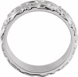 Sterling Silver 6 mm Sculptural Band Size 8.5