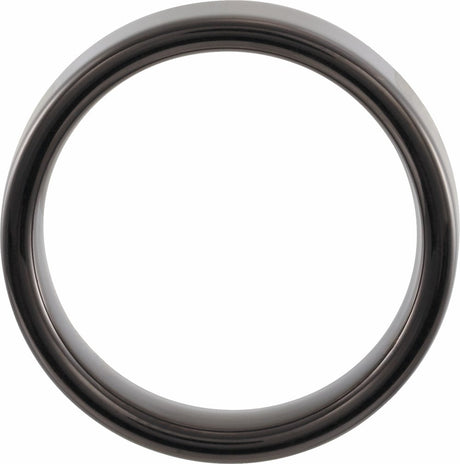 Black PVD Tungsten 7 mm Flat Band