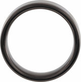 Black PVD Tungsten 6 mm Flat Band