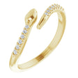 14K Yellow .08 CTW Natural Diamond Snake Bypass Ring