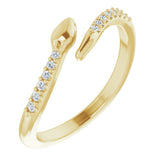 14K Yellow .08 CTW Natural Diamond Snake Bypass Ring