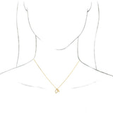 14K Yellow Gold .05 CTW Natural Diamond Double Leaf 18" Necklace