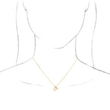 14K Yellow .05 CTW Natural Diamond Double Leaf 18" Necklace