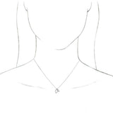 14K White .05 CTW Natural Diamond Double Leaf 18" Necklace