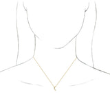 14K Yellow Crescent 16-18" Necklace