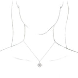 14K White Gold 1/8 CTW Natural Diamond Five-Fold Celtic-Inspired 16-18" Necklace