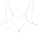 14K Rose Natural Ethiopian Opal Turquoise & .03 CTW Natural Diamond 16-18" Necklace