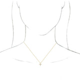14K Yellow 1/6 CTW Natural Diamond Cross 18" Necklace