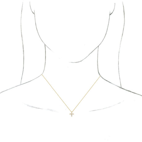 14K Rose 1/6 CTW Natural Diamond Cross Pendant