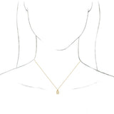 18K Yellow Gold-Plated Sterling Silver Initial B  Dangle 16" Necklace