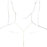 14K Yellow 1/3 CTW Natural Diamond Bar 15-17" Y Necklace