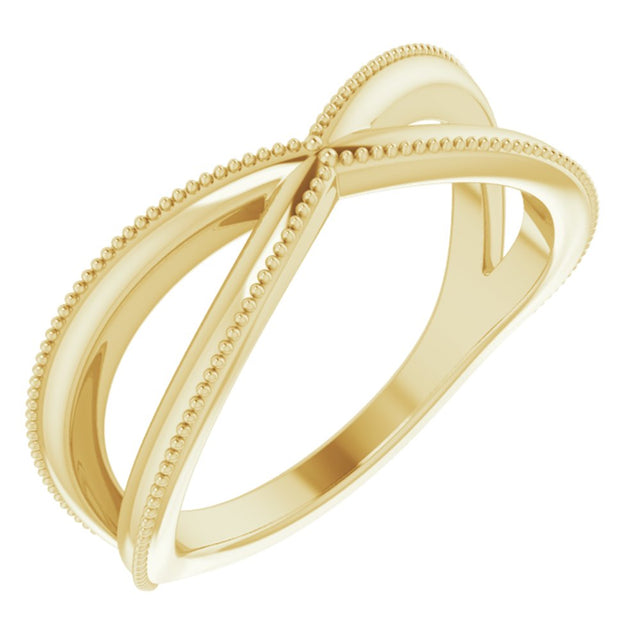 14K Yellow Contour Band